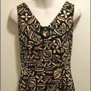 New Jones New York Hawaii Tiki Tapa Sheath Dress 8